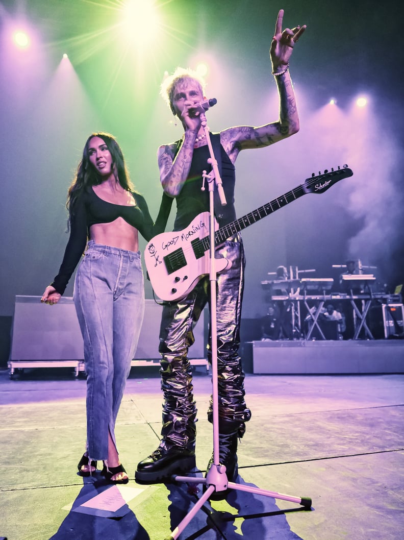 Megan Fox and Machine Gun Kelly at the Barstool 500 Party in 2021