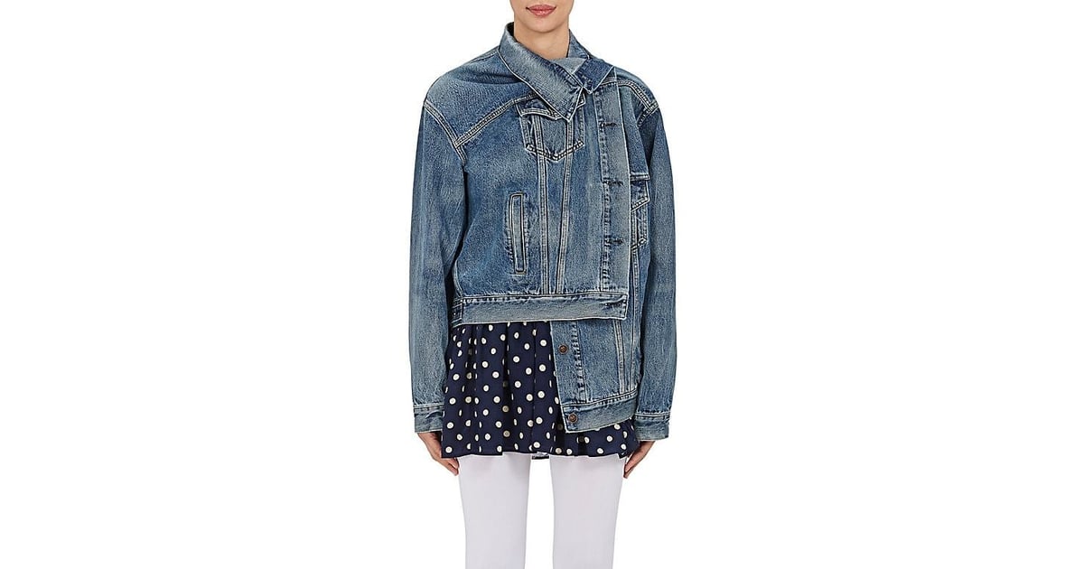 Råd klæde sig ud inkompetence Balenciaga Women's Crossover-Front Denim Jacket | 8 Pairs of Jeans You  Don't Already Have but Should For 2018 | POPSUGAR Fashion Photo 19