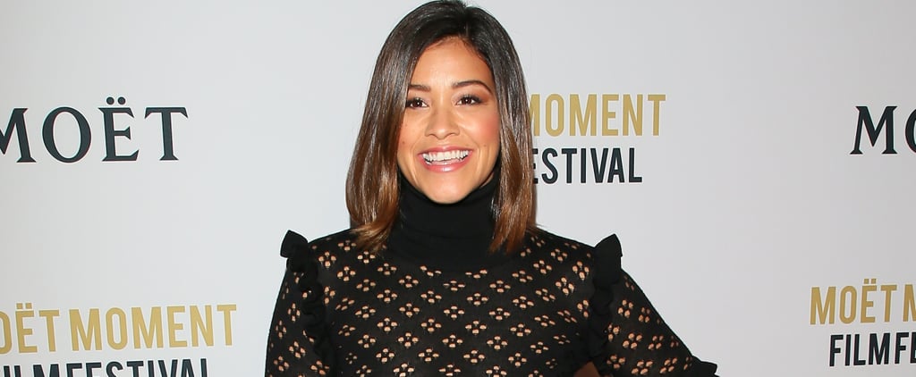 Gina Rodriguez's Black Dress at Golden Globes Moet Party