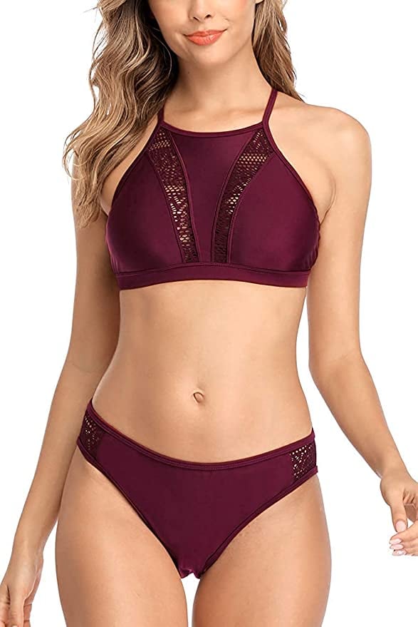 CharmLeaks High Neck Halter Bikini