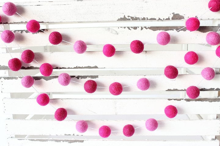 Etsy Pink Garland