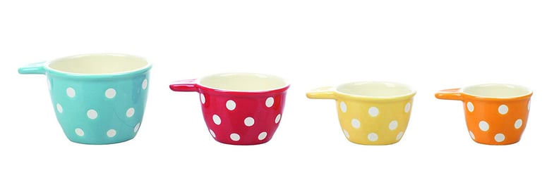 Ceramic Baking Measuring Cups and Spoons Set, Cat Decor Cute