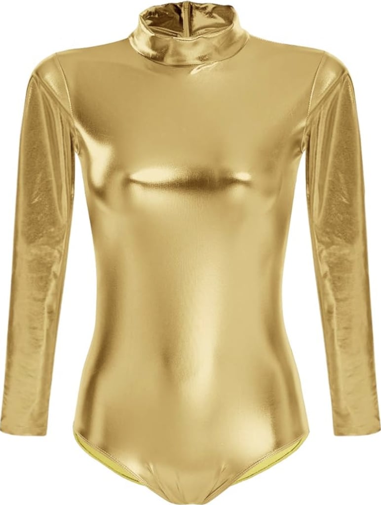 Odizli Metallic Turtleneck Bodysuit
