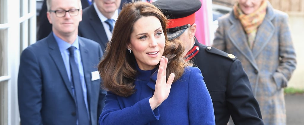Kate Middleton Blue Goat Coat