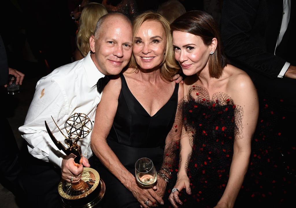 Ryan Murphy, Jessica Lange, and Sarah Paulson celebrated together at the Fox/FX bash.