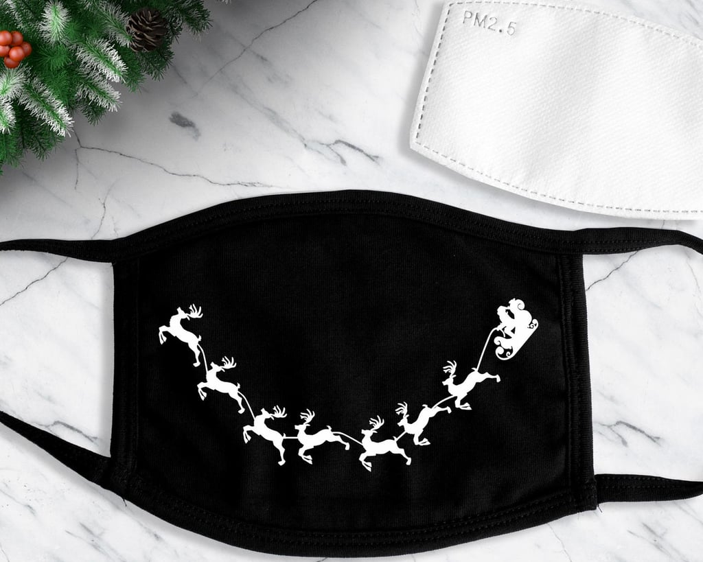 Smile Sleigh Christmas Face Mask