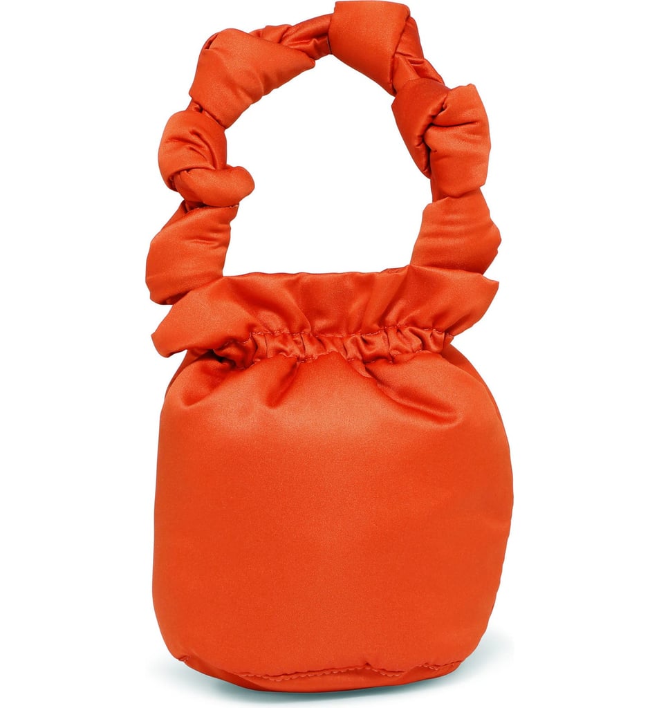 For a Charming Style: Ganni Satin Knots Bucket Bag