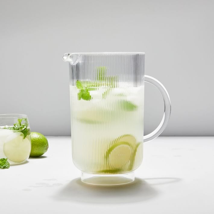 Green Glass Pitcher — Birdie in a Barn