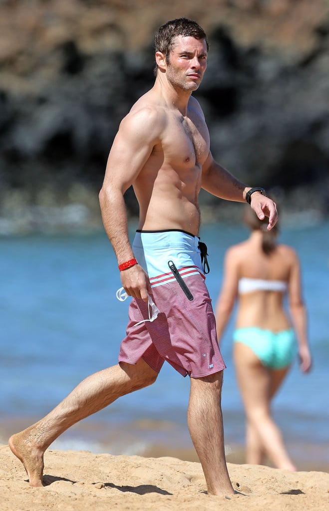 What was hotter during James Marsden's Hawaiian getaway: the sun or his pecs?