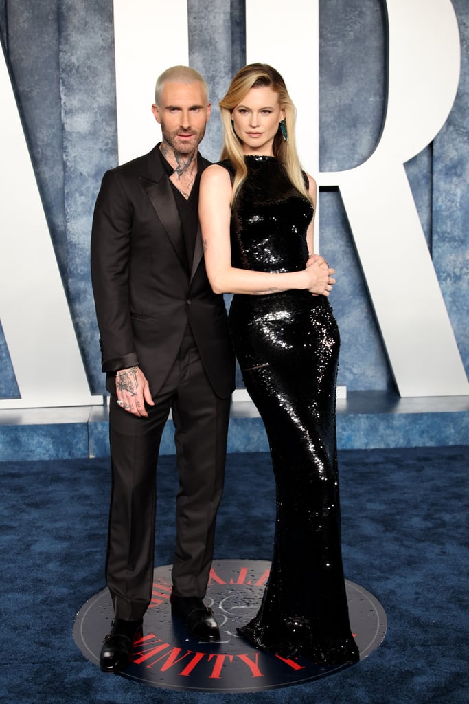 Adam Levine and Behati Prinsloo at Vanity Fair Oscars Party