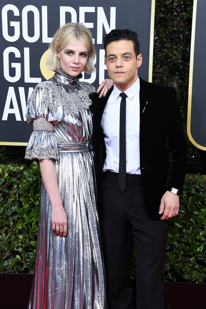 Rami Malek and Lucy Boynton at the Golden Globes 2020