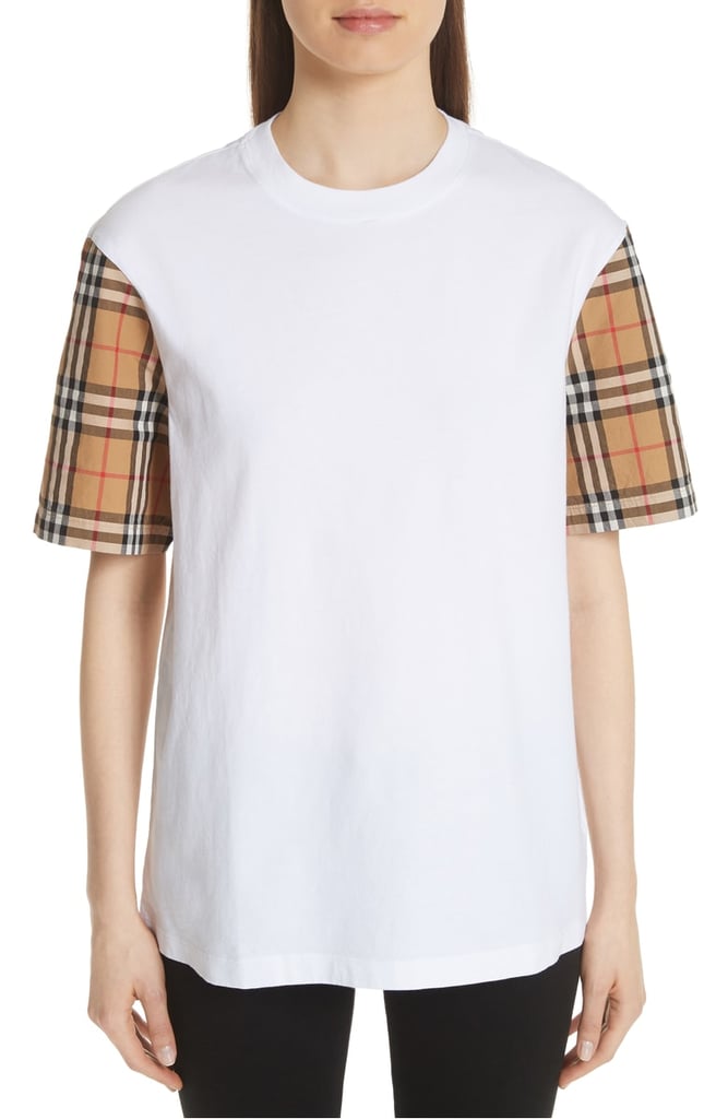 Burberry Serra Check Sleeve Tee