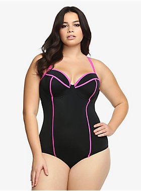 Torrid Contrast Trim One-Piece Swimsuit