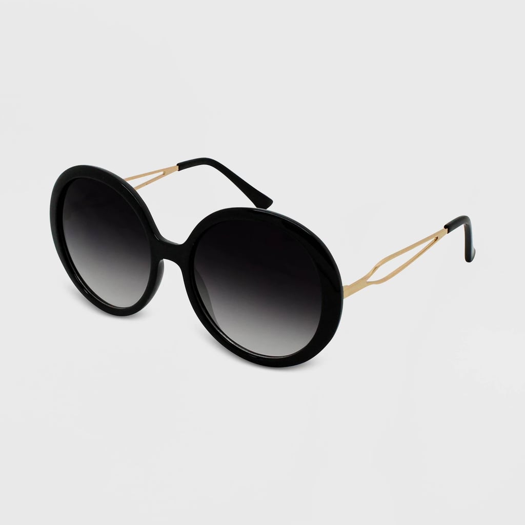 A New Day Round Sunglasses — Black