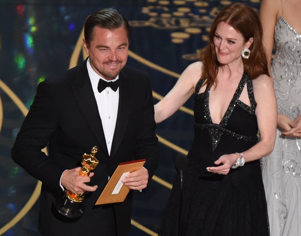 Leonardo Dicaprio Wins An Oscar S Popsugar Entertainment 