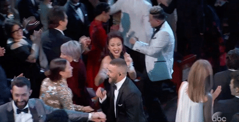 Justin Timberlake Dancing With Celebrities at 2017 Oscars