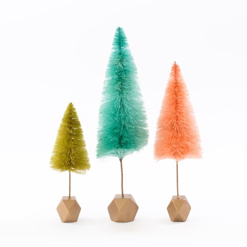 LC Lauren Conrad Colorful Tree Christmas Table Decor 3-Piece Set