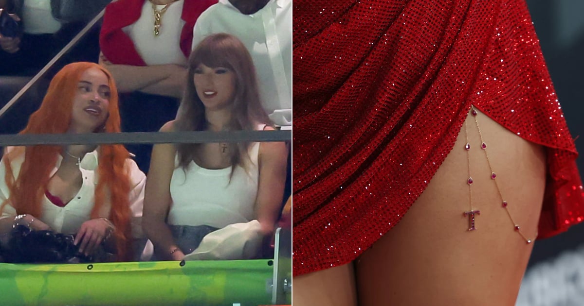 Taylor Swift Rewears T Chain to Support Travis Kelce at the Super Bowl - Shop Here