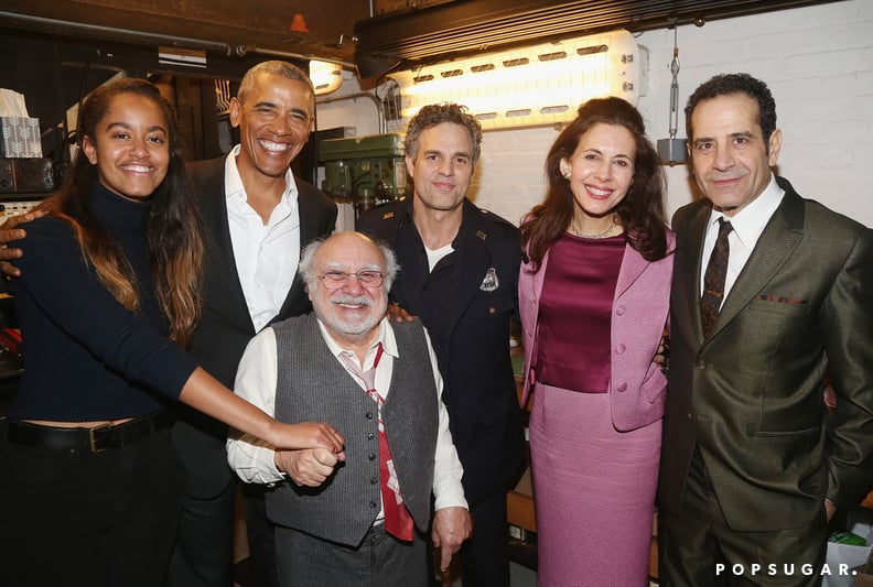 Here he is with Malia at Arthur Miller's The Price on Broadway.