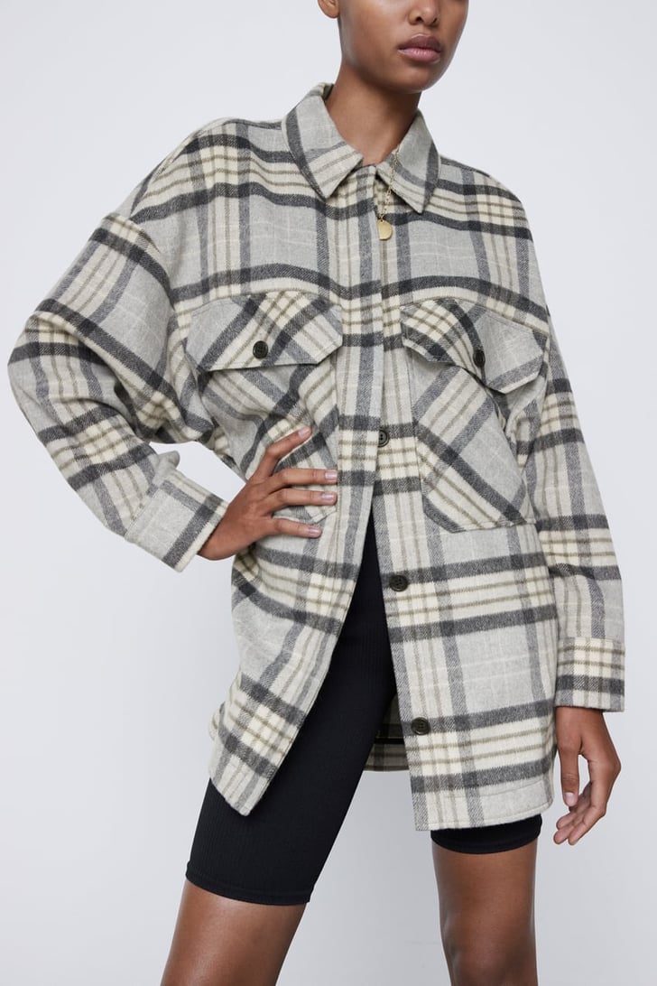 women plaid overshirt