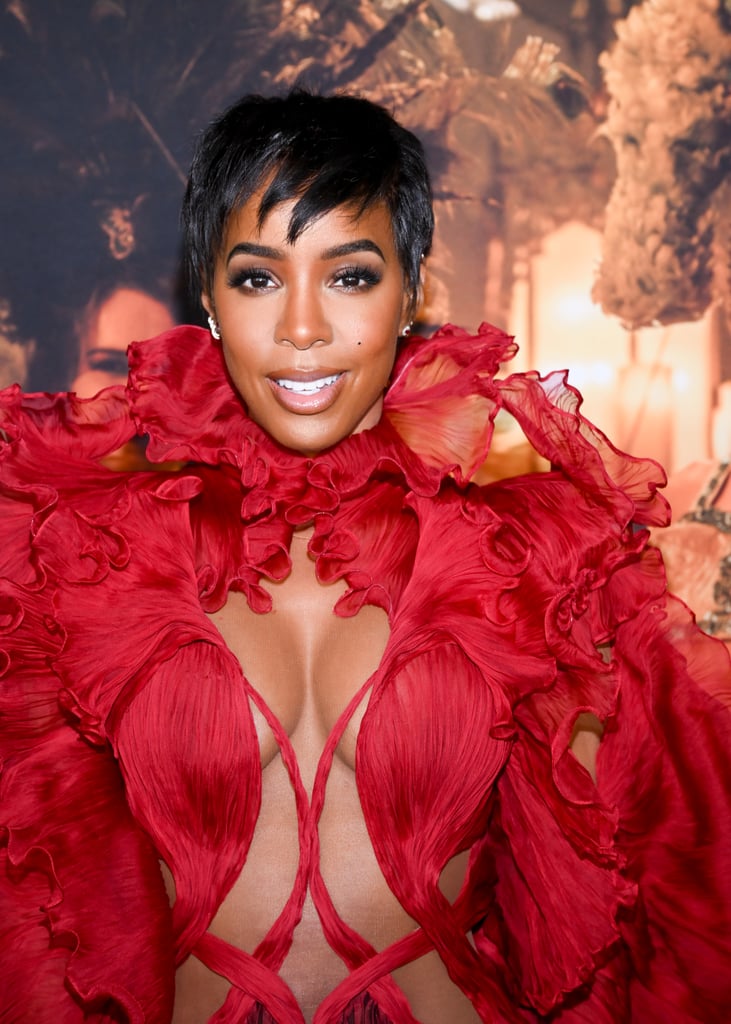 Kelly Rowland Wears 3D Red Cutout Dress to Babylon Premiere