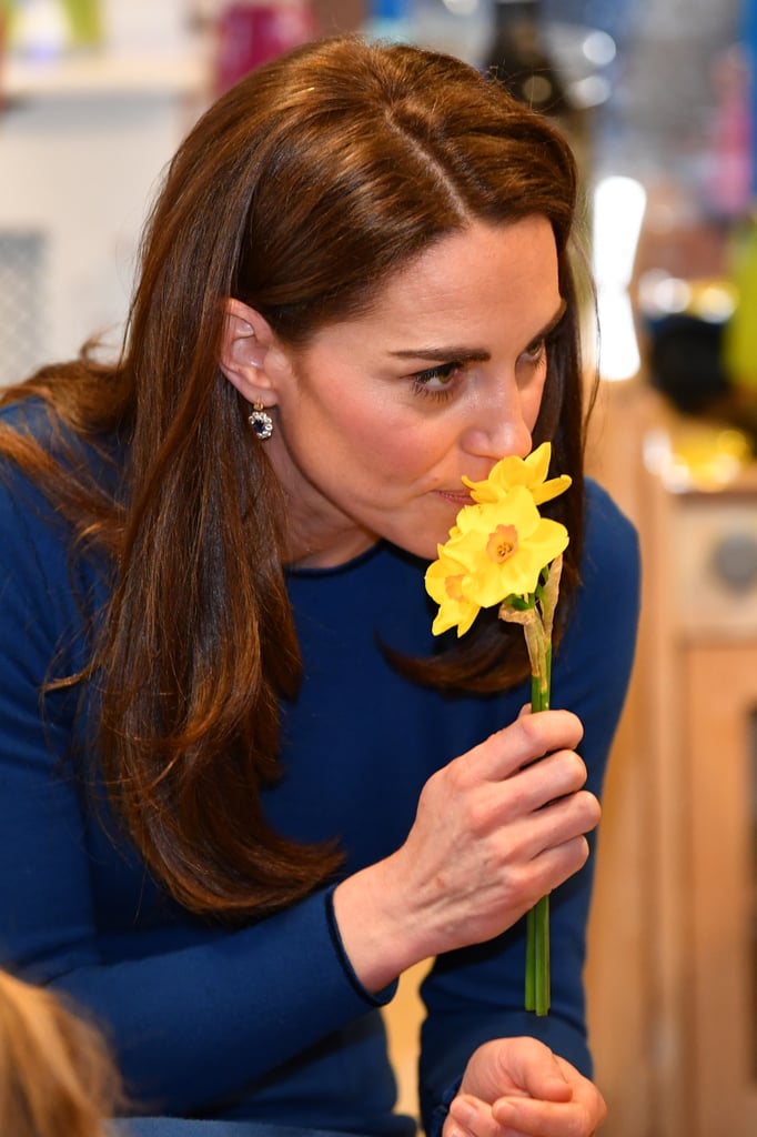 Kate Middleton Blue Jenny Packham Dress in Northern Ireland