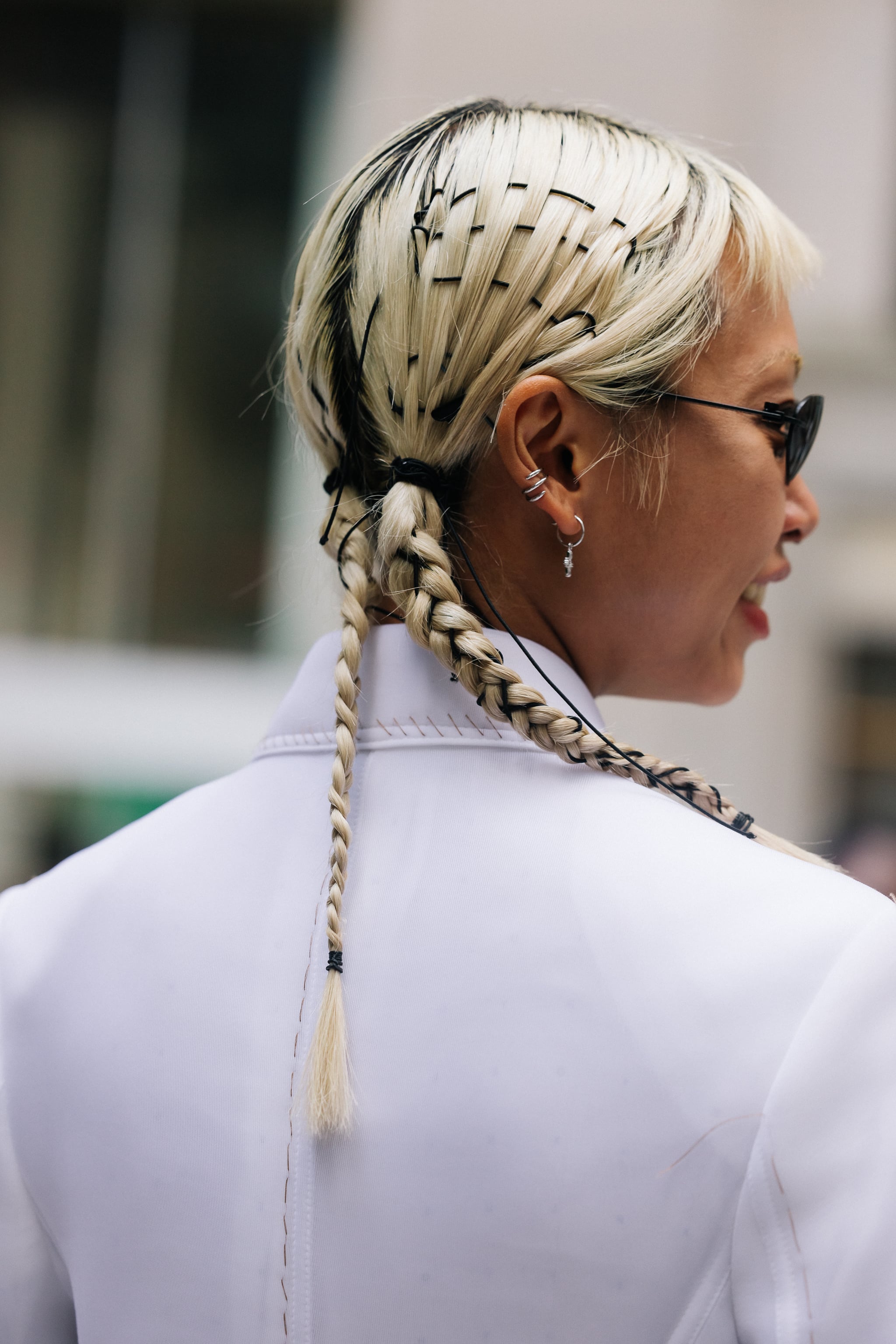 New York Fashion Week Hair Trend: Thread Accessories | 15 Beauty Trends  From Fashion Week You'll Actually Want to Try | POPSUGAR Beauty Photo 15
