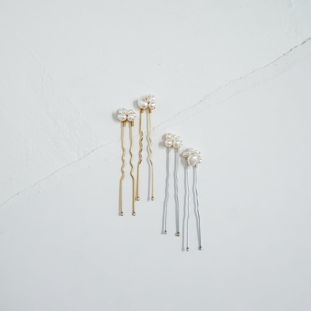 pearl cluster hair pins