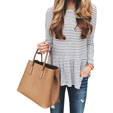 Nlife Long-Sleeve Striped Shirt
