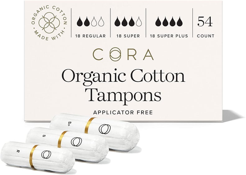 Cora 100% Organic Cotton Non-Applicator Tampons