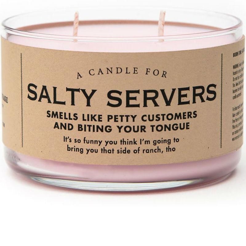 This Salty Server Candle Gets the Struggle of Waiting Tables