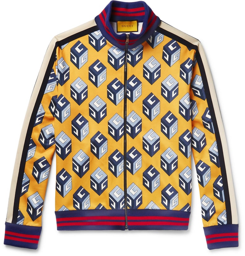 Gucci Printed Satin-Jersey Track Jacket