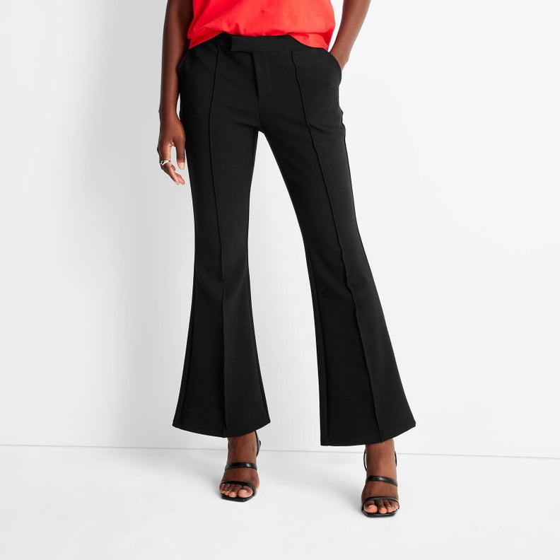 Tailored Flare Pants: Future Collective With Kahlana Barfield Brown Mid-Rise Flare Pants