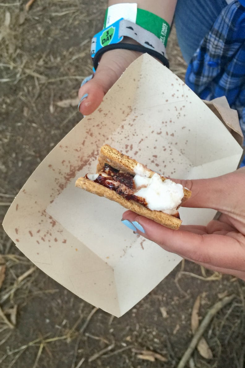 Use your favorite chocolate bar as a replacement for plain chocolate in s'mores.