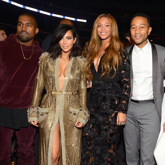 Beyonce With Kim Kardashian and Kanye West at the Grammys