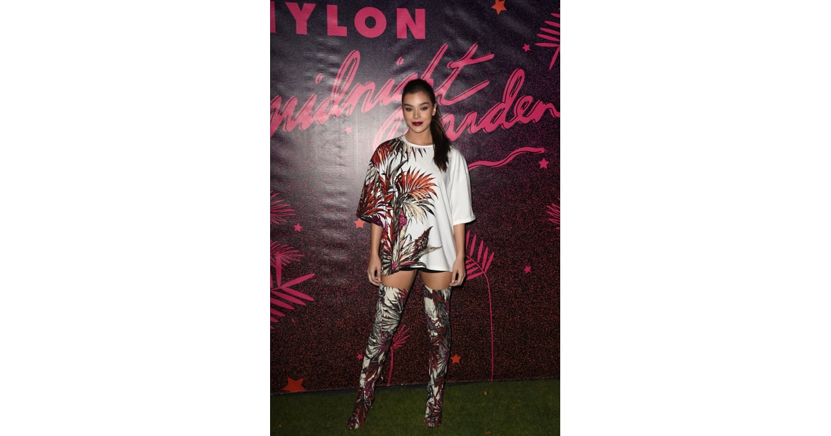Hailee Steinfeld wearing a Fausto Puglisi look at the Nylon Midnight