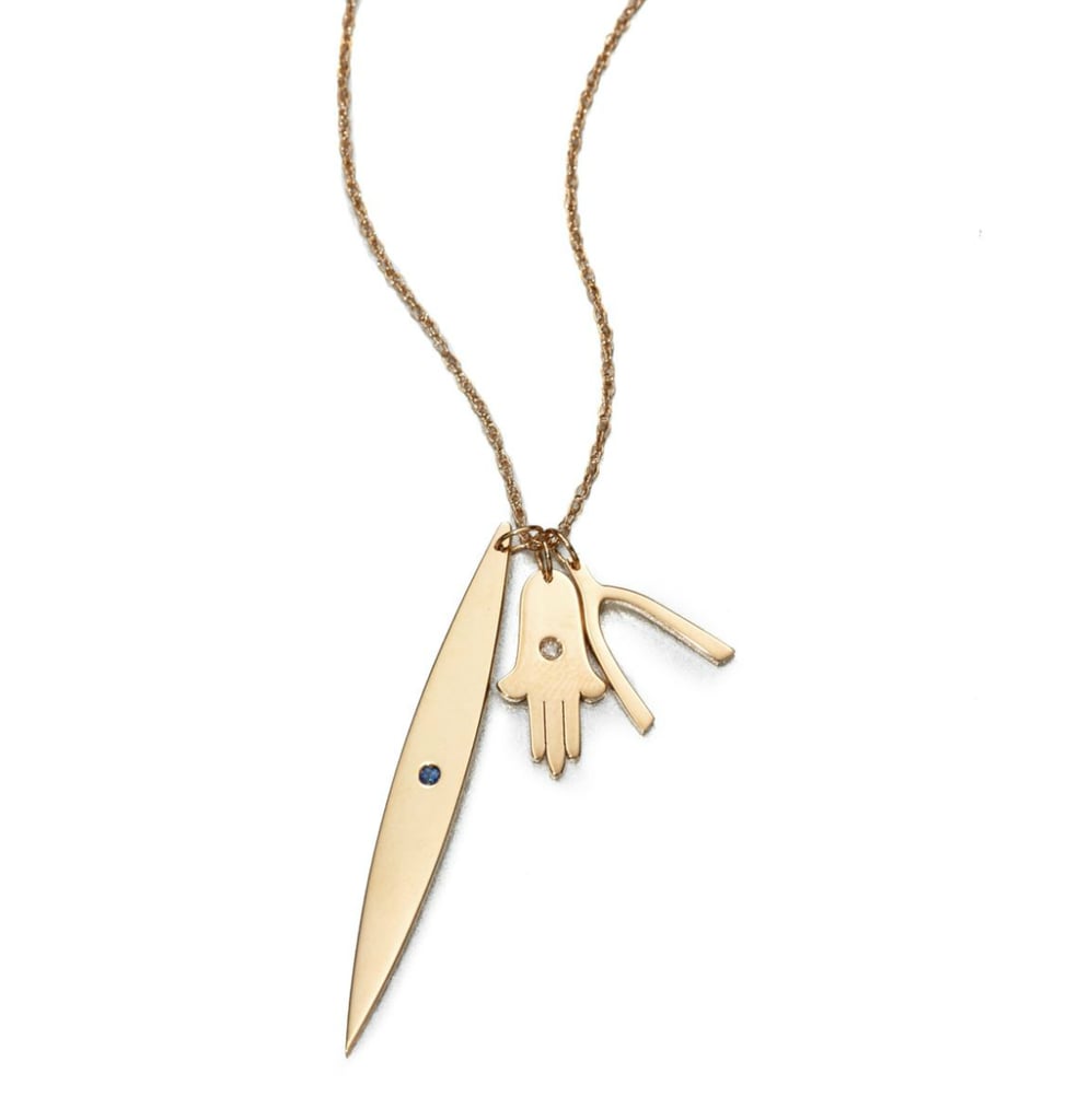 Jennifer Zeuner Milena Diamond & Sapphire Triple-Charm Necklace ($310)