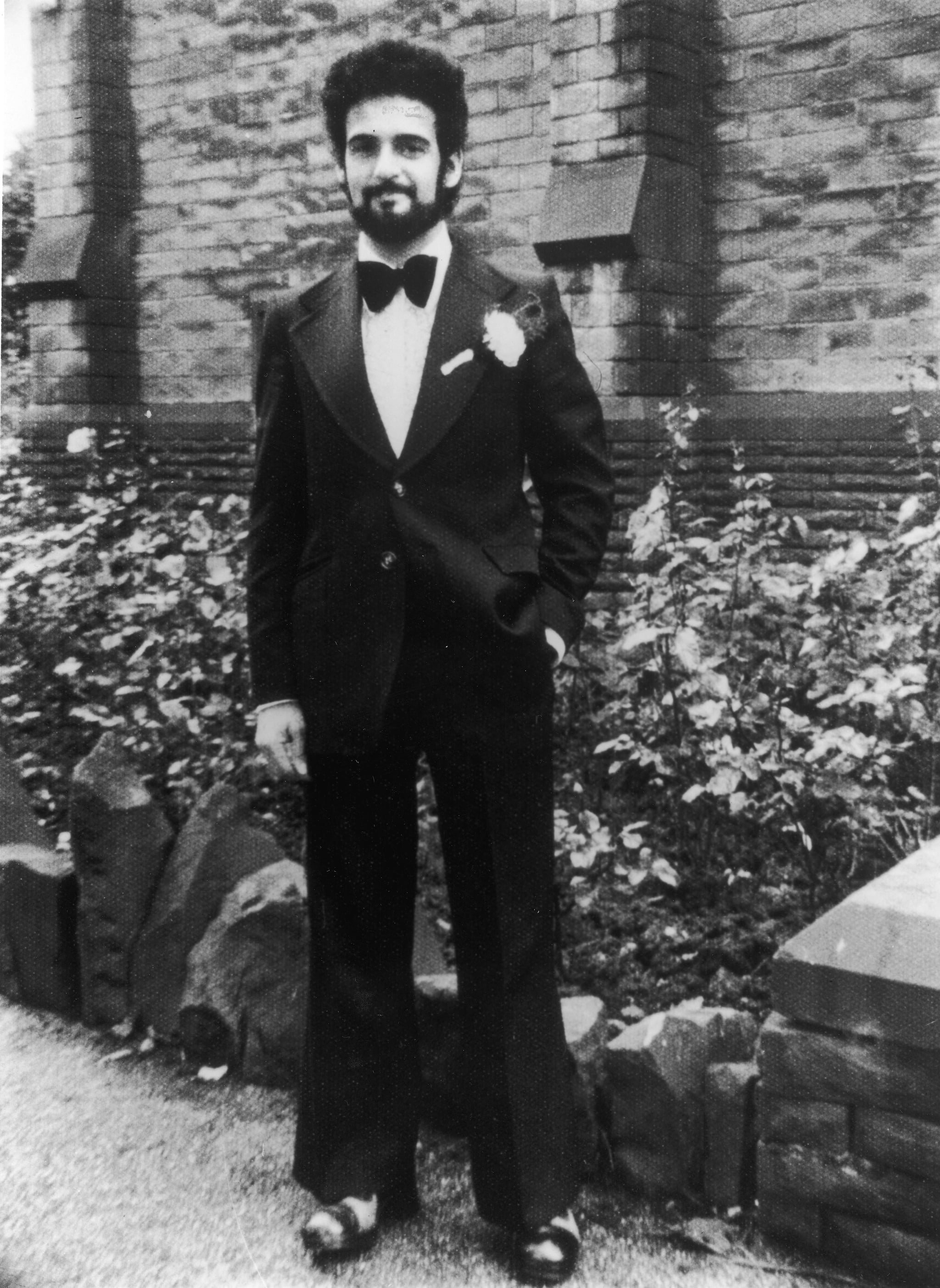 Portrait of British serial killer Peter Sutcliffe, a.k.a. 'The Yorkshire Ripper,' on his wedding day, August 10, 1974. (Photo by Express Newspapers)
