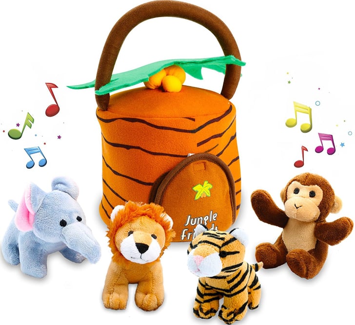 KLEEGER Cute Plush Woodland Animals Toy Set For Kids With CarrierAdorable ... 