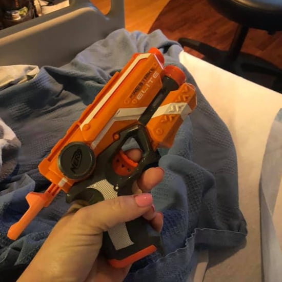 New Mom Packs Nerf Gun in Hospital Bag to Keep Husband Awake