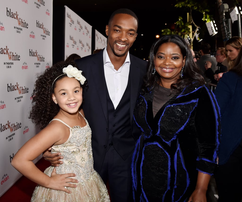 Octavia Spencer, Anthony Mackie, and Jillian Estell hit the red carpet at the premiere of their movie Black or White in LA on Tuesday.