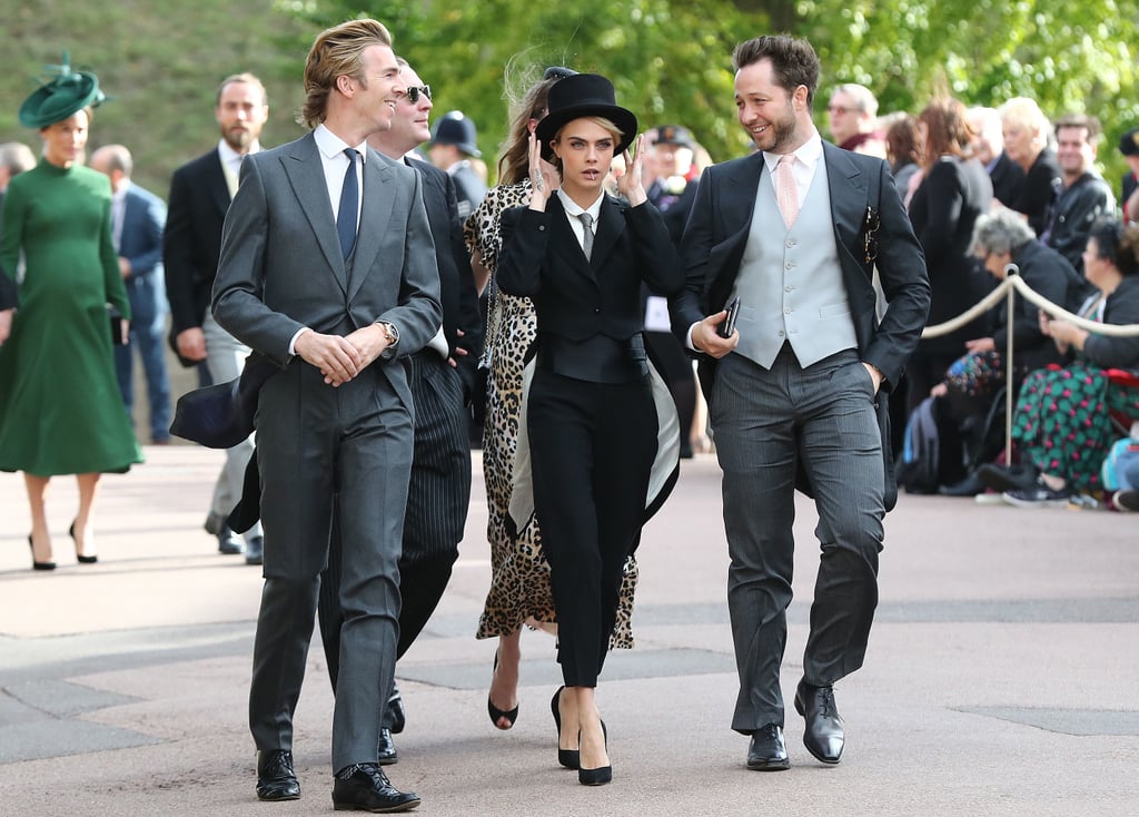 Cara Delevingne Suit at Princess Eugenie's Wedding 2018