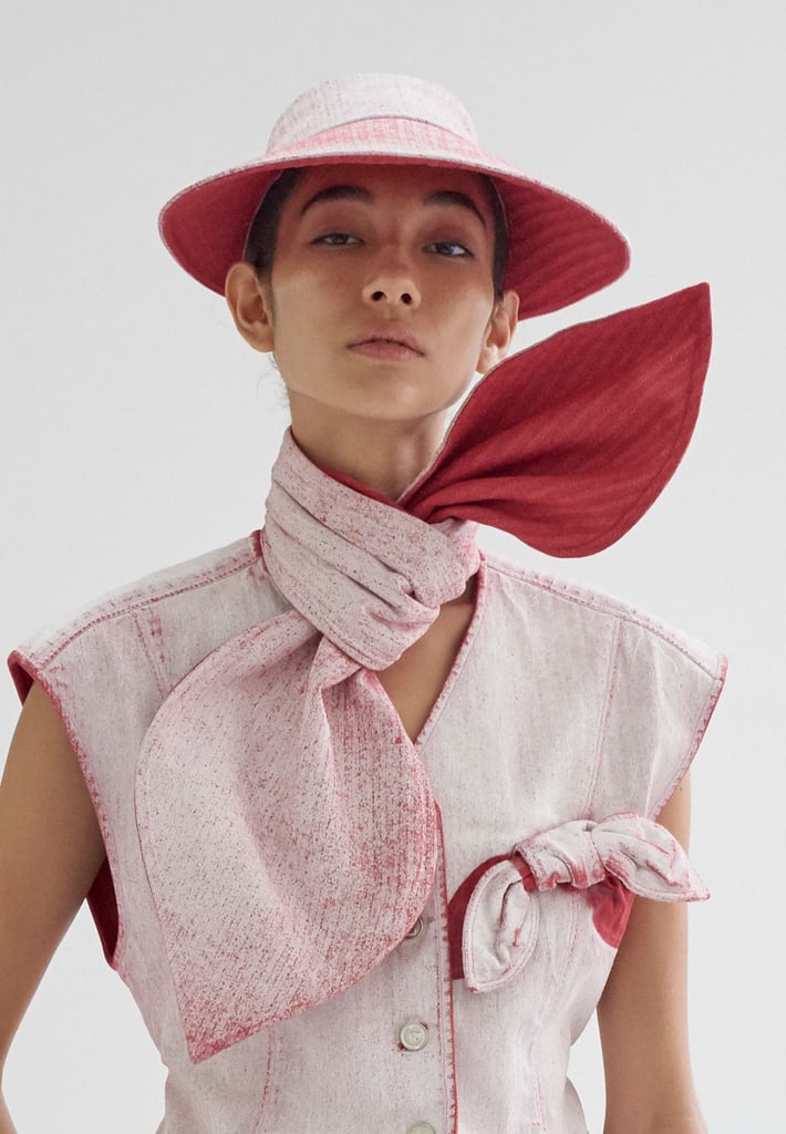 A Hat and Scarf at the Claudia Li Presentation at New York Fashion Week