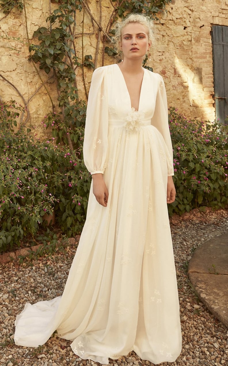 Markarian Botticelli Embroidered Chiffon Gown