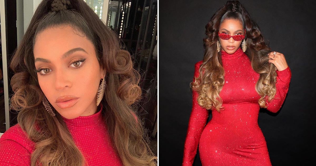 Beyoncé's Stunning Red Sequined Dress Photos | POPSUGAR Fashion