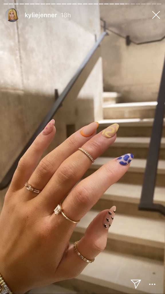 Kylie Jenner's Mismatched Nail-Art Manicure