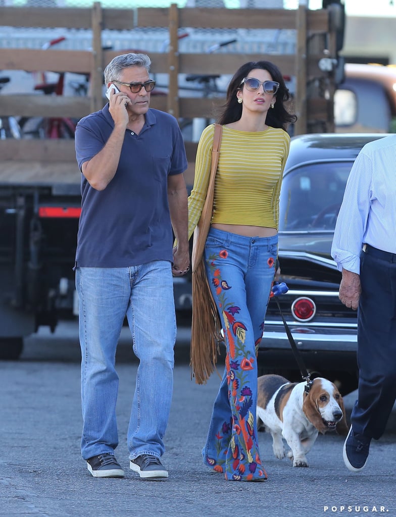 George and Amal Clooney Kissing in LA October 2016