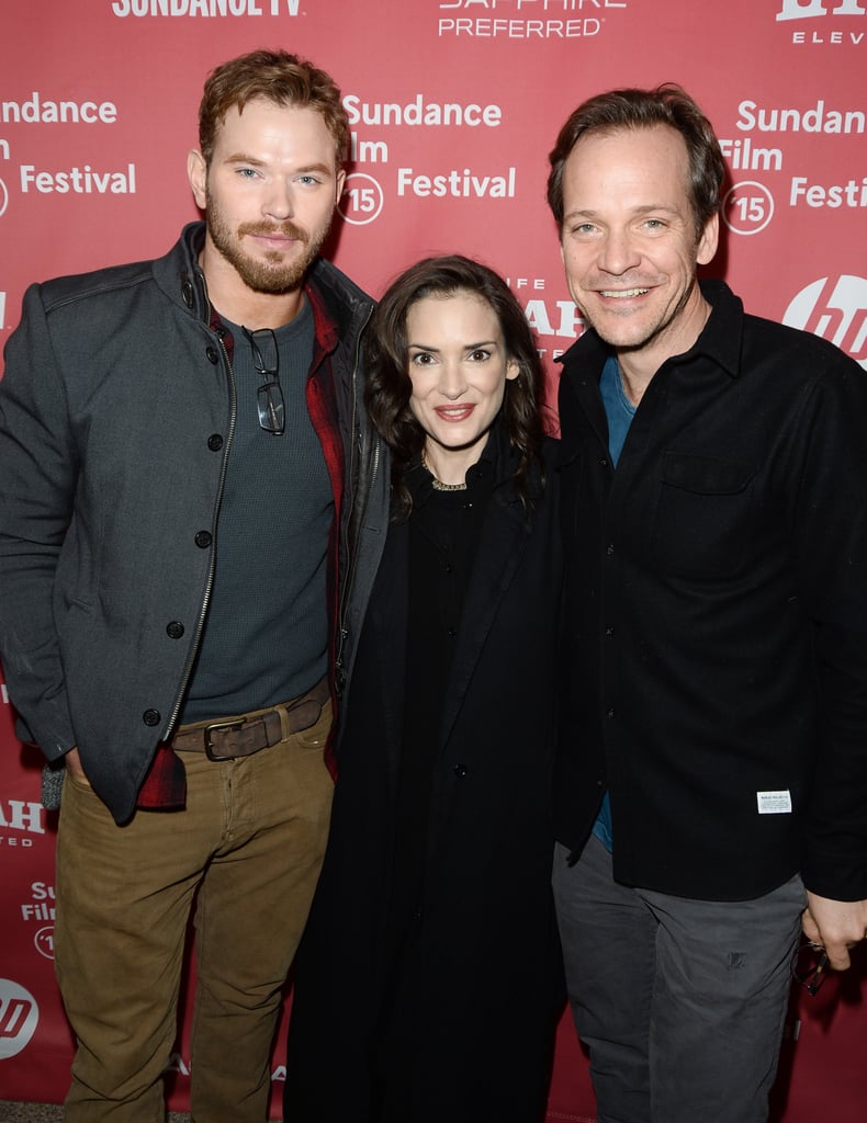 Kellan Lutz met up with Winona Ryder and Peter Sarsgaard for the premiere of Experimenter.