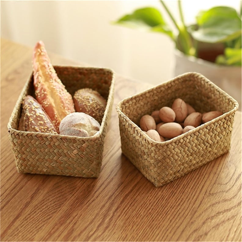 Rustic Rectangular Straw Baskets