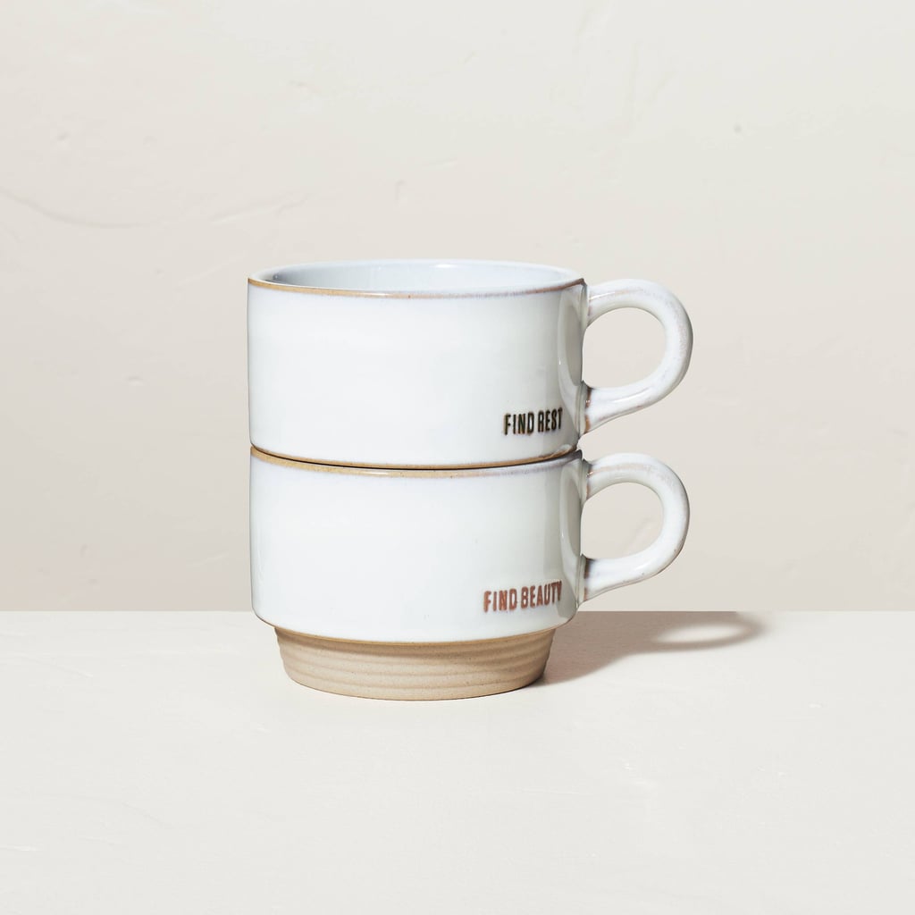 Stacking Mugs: Hearth & Hand with Magnolia Stackable Stoneware Mug Set